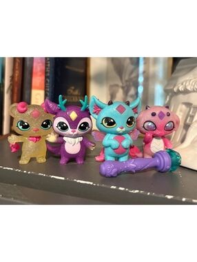 Magic Mixies Mixlings Bundle Harlie Gexi Mava Turo Figures Magic Wand Toys Lot